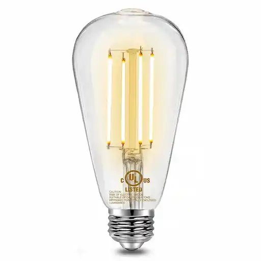 DAYBETTER Vintage LED Edison Bulbs 10-Pack E26 2700K ST58 Filament